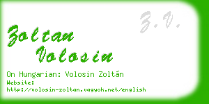 zoltan volosin business card